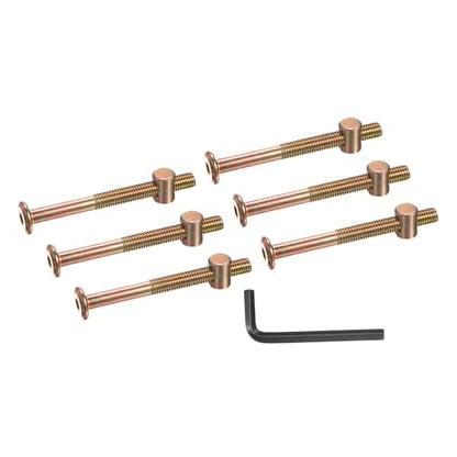PATIKIL Bunk Bed Bolts and Nuts Kit M8x85mm Furniture Bolts Hex Drive 6Set - size: M8x85mm