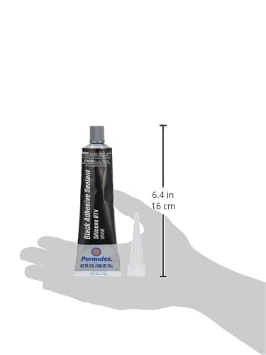 Permatex 81158 Black Silicone Adhesive Sealant, 3 oz. Tube, Pack of 2 - size: Pack of 2