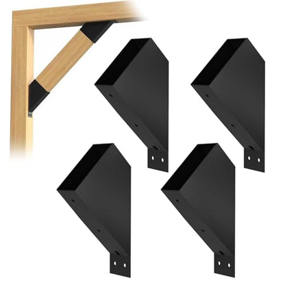 4Pcs 45 Degree Angle Brackets for Pergola Kits - Heavy-Duty Metal Gazebo Brackets & 2x4 Wood Connector, Universal DIY Pergola Bracket Kit with Lumber Compatibility - style: 4 Pack