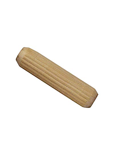 1/2" x 2" Wooden Dowel Pins - Fluted Wood Dowel Pins - Fluted Wooden Dowel Pins Fluted Dowel Pins - Wood Dowel Pins for Furniture - Straight Fluted Wooden Dowel Pins
