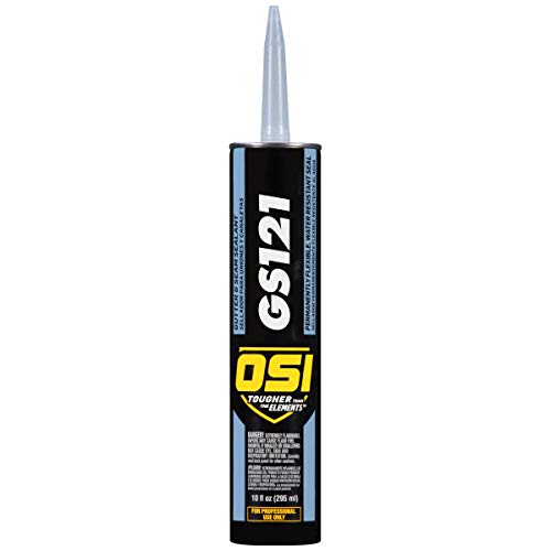 OSI GS121 White Gutter and Seam Sealant 10-Fluid Ounce Cartridge (1117415) - size: 10 fl oz