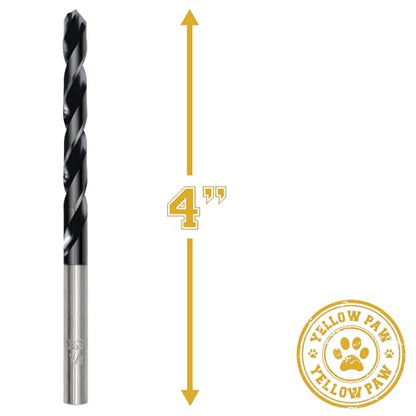 1/4 Inch Drill Bit (3 Pack) Industrial Grade M35 Cobalt Titanium Aluminum Nitrite - 1/4" Diameter & Total Length of 4" with Working Length of 2-3/4" Easily Drill Into Metal, Steel, & Aluminum - size: 1/4 in