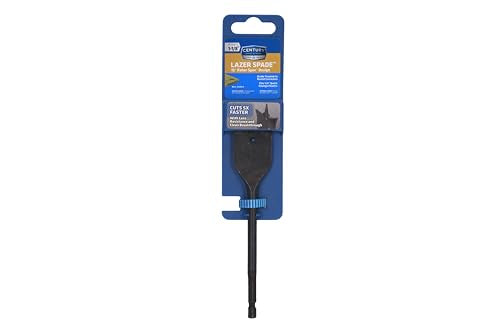 Century Drill & Tool 36472 Lazer Spade™ Bit, 1-1/8", Overall Length: 6" - size: 1-1/8" X 6"