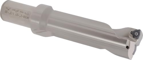 CME Indexable Insert Drill, 2" Diameter, 3D Ratio, 6" Depth, with 10 pcs WCMX080412 Carbide Inserts, Coolant Through - size: 2 in