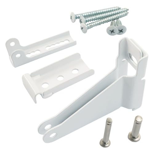 Reinforced Storm Door Closer Bracket Kit, White - color: White