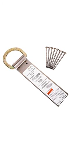 Guardian Fall Protection 00500 RIDG-1 Single D-Ring Roof Anchor with Nails 11-Inch in Length and 1 D-ring, 9¾" - size: 9¾", style: Single D-Ring