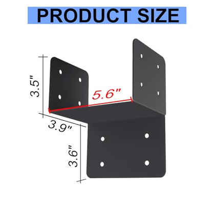 4 Pcs 6"x 6" Joist Anchor Connector Fit 6"x 6"Post - size: 6"x 6" - 4 Pieces, style: Joist Anchor Connector