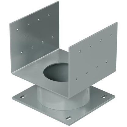 Simpson Strong-Tie ECB66 Elevated Column Base - 6x6 Nominal Post Size, 2-Inch Elevated Base, 1-Inch Standoff, Flexible Anchorage Options, Gray Paint Finish