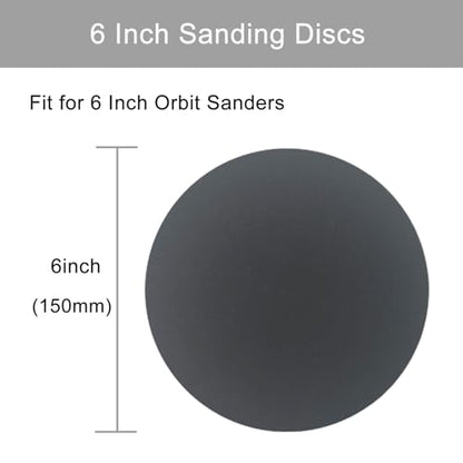 6 Inch 50 Pcs Wet Dry Hook and Loop Sanding Discs, No Hole, 5000 Grit - style: Grit 5000