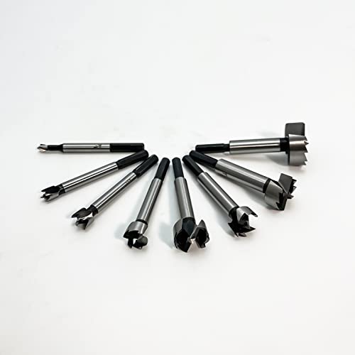 Forstner Bit Set 8Pcs Hex Shank, Wood Drill Bits Set with Multi Sided Shank - style: 8PCS