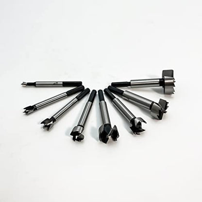 Forstner Bit Set 8Pcs Hex Shank, Wood Drill Bits Set with Multi Sided Shank - style: 8PCS