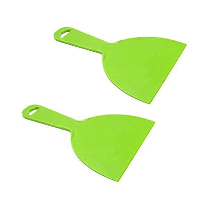 Utoolmart Putty Knife 6" Putty Scraper Large Size Flexible Paint Scraper Tool for Spackling, Wallpaper Scraper Plastic Spreader, Spatula Scraper, Spackle Tools Green 2Pcs - size: 6 inch