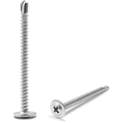 410 Stainless Steel #8 x 2 Self Tapping Screws for Metal/Wood -90PCS - size: #8 x 2" Single, style: Self-drilling - Truss