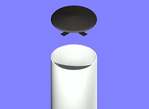 (5 PK) 2 3/8-Round Pyramid Black Light Pole Top Caps Made in USA| | by SBD - size: 2-3