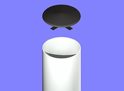 SB Distribution (Pack of 5) 6" Round Pyramid Black Light Pole Top Caps | Glass-Reinforced Polyester Fits (5-1/2" to 5-7/8)" Inside Diameter | Made in USA - size: 2-6