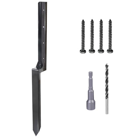 Thicker Fence Post Repair (Black 1 Pack) - color: Black 1 Pack