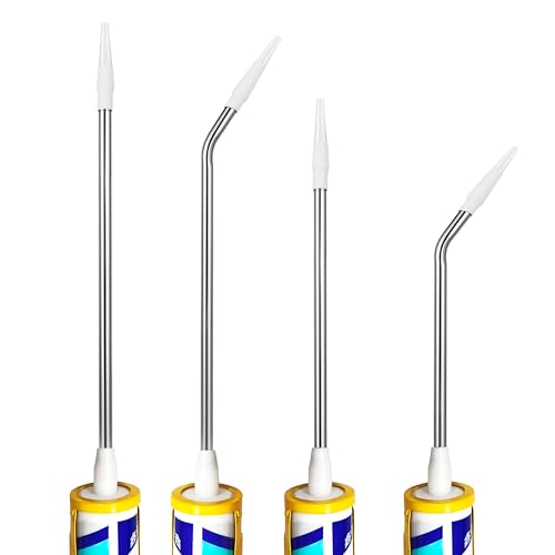 4 Pcs Handmade Stainless Steel Caulk Nozzle Extender 290-375mm