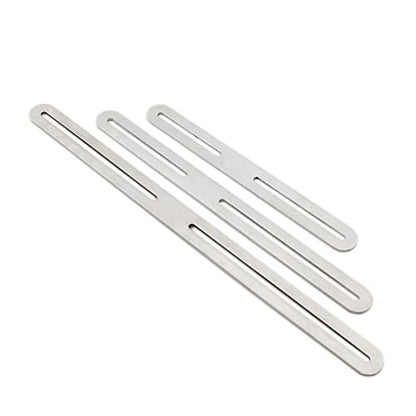 4 PCS Flat Straight Brace Brackets Mending Plates Repair Fixing Bracket with Slot, ULIFESTAR Heavy Duty Thicken SUS Corner Brace for Wood,Metal Bracket for Furniture Shelf Bed Table-10.83x0.94x0.12'' - size: Silver 10.83 x 0.94 x 0.12 inches