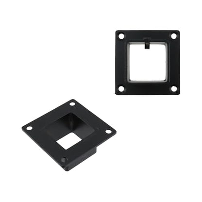 Wealrit Square Deck Post Base Flange Bracket 4PCS,1.18" Flange Post Anchor - style: 4 pcs 1.18" Black