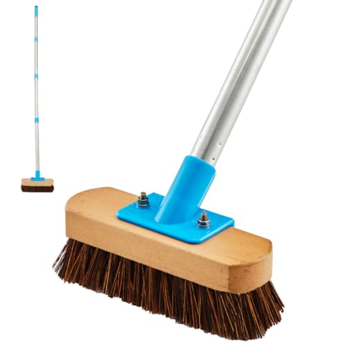 YONILL Floor Scrub Brush with Long Handle for Deck, Patio,Garden, Sidewalk