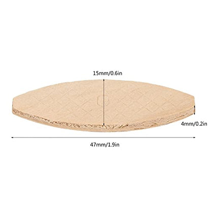 Wood Biscuit, 100pcs Wood Joining Biscuits Wood Board Docking Tool 0# 10# 20# (0#)