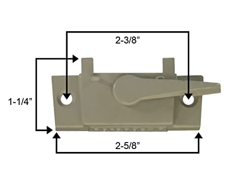 WRS 2-3/8" Sweep Lock, Beige, for Norandex Windows - color: 2-3/8" - Beige