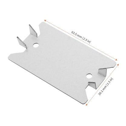 HOZEON 50 PCS 1.5 x 2.5 Inch Nail Plates for Wood Studs, with Sharp Prongs