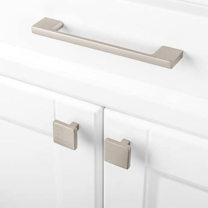 KOOFIZO 10 Pack 5 in Brushed Nickel Cabinet Pulls, Drawer Handles P01 - color: Brushed Nickel, size: 5" CC - 10Pcs