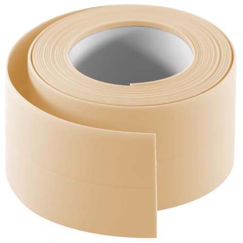 3 Rolls Caulk Tape Waterproof Sealing Self Adhesive, Caulking Sealant Strip for Bathroom Toilet Kitchen with Sealing Tool