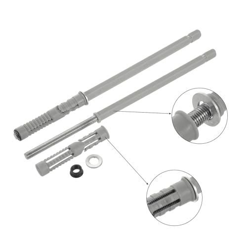 uxcell 4 Pcs Floating Shelf Brackets, Metal Hidden Shelf Support Brackets 0.4" x 5.7" Invisible Shelf Brackets with Screws for Floating Wood Shelves (Silver Tone) - size: 0.4" Dia x 5.7" Length