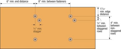 Simpson Strong-Tie SDWS22800DBMB Strong-Drive SDWS Timber Screws (Exterior Grade), 0.220 Inch x 8 Inch, Double-Barrier Coated, Washer Head, Sawtooth Point, Tan (Pack of 250)