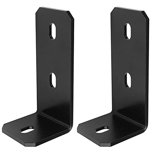 2 PCS Heavy Duty L Angle Bracket for 4" Wood, Concrete Post Anchor Bracket
