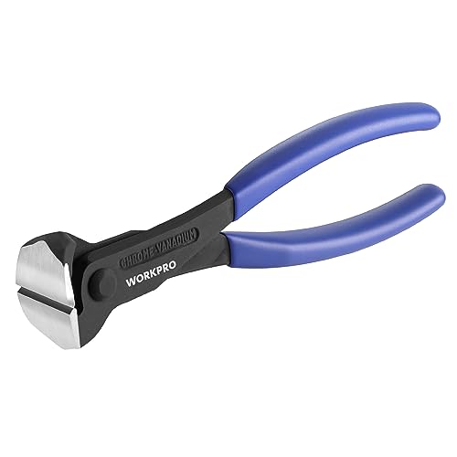 WORKPRO 7 Inch Nail Puller Pliers, End Cutting Pliers - Black Finish CR-V - size: Small
