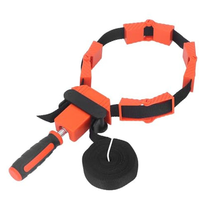 Nylon Strap Clamp with Ergonomic Handle Quick Release Band Clamp Tool for Woodworking Clamping Round or Irregular Shaped Objects, Picture Frames
