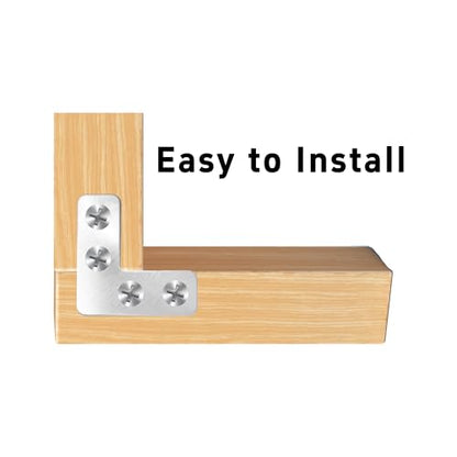 15Pcs 1.5"x1.5" L Shape Flat Corner Bracket, Stainless Steel Angle Plate, Heavy Duty Repair Brace with Screws for Wood, Furniture, Cabinets, Shelves, Metal Frame, Right Angle Mending Plate - size: 1.5"x1.5"