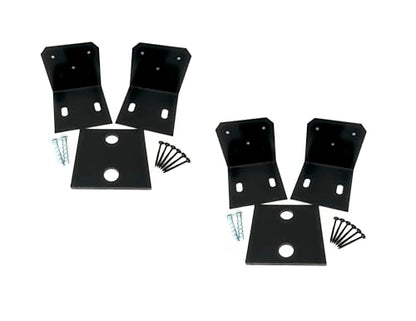 J.H. Yoder Timbers 8x8 Post Base Kit - Powder-Coated Heavy Duty Aluminum Post Anchors - Adjustable 7.25" - 8.25" Brackets - Hidden Concrete Anchors - Includes All Hardware - 2 Pack - Made in the USA - size: 8" x 8"