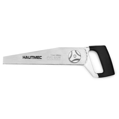HAUTMEC 11-Inch PVC Pipe Saw, Heavy Duty Hand Saw for Cutting Plastic, ABS, Drywall and Wood, 10 TPI Fine Tooth with Adjustable Angle Handle for Plumbers