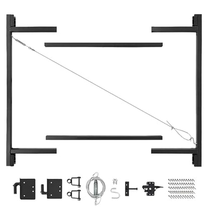 Adjust-A-Gate Steel Frame Gate Building Kit, 36"-60 Inch Wide Opening (2 Pack) - size: 36"-60" wide openings, 5'-6' high