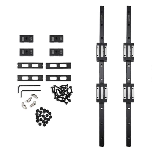 HGR15 500mm Linear Guide kit,2pcs 500mm hgr15 Linear Rail with 4pcs HGH15CA Carriage Block and HG15 end Stop Block - size: 500mm, style: HGR15