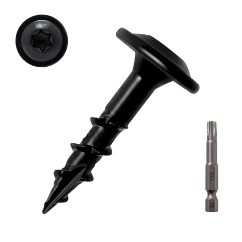 LIONMAX Lag Screws 1 Inch, Structural Wood Screws #14 x 1, 300-PCS, Black - color: Black, size: #14 x 1"