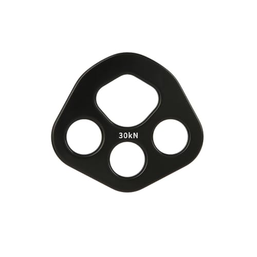 Rigging Plate 30KN Aluminum Force Divider Plate Bear Anchor for Dance Yoga - color: Black