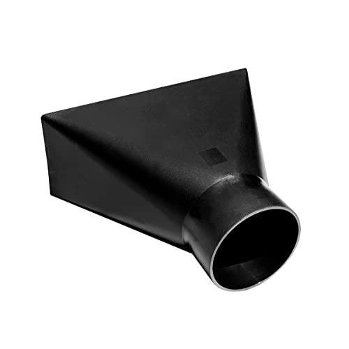 POWERTEC 70151V 4 in. x 10 in. Dust Hood Rectangular Funneled Shape - size: 10" x 4" x 9"