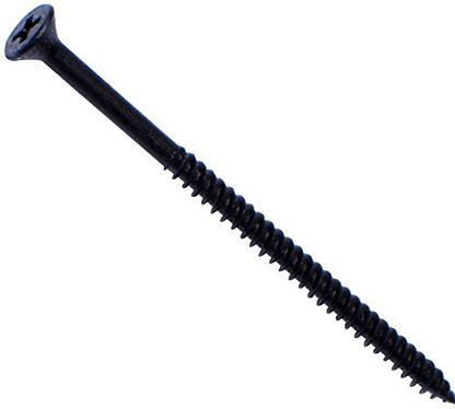 Hard-To-Find Fastener Phillips Flat Twinfast Wood Screws, Black Phosphate, Durable & Secure Indoor Wood Screws for Cabinets, Home Improvement, DIY, Construction, Interior Renovations, #8 x 3" - size: #8 x 3" Pack of 100