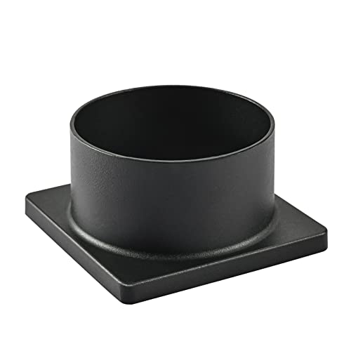 Pier Mount Base, Rustproof Thick Aluminum, for 3" Post Light, Black - color: Black, size: 1 pack