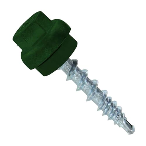ST Fastening ZXL Woodbinder Metal Roofing Screws #10 x 1 - color: Forest Green, size: #10 x 1"