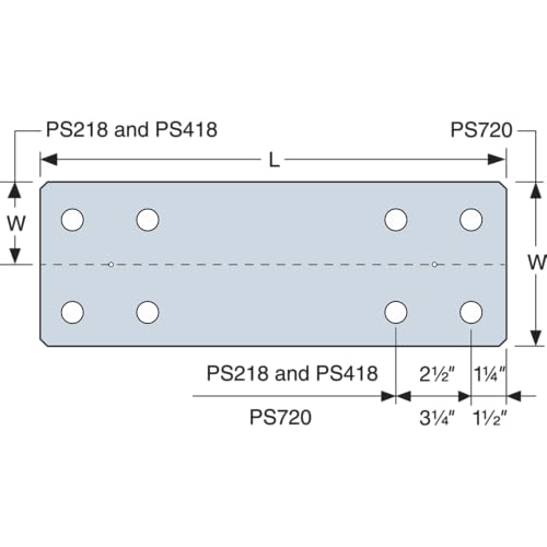 Simpson Strong-Tie PS218 PS 2 in. x 18 in. Hot-Dip Galvanized Piling Strap