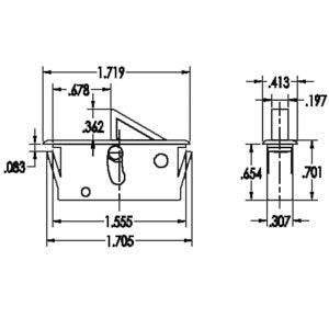 Set of 6 White Window SASH Vent Stops 1719WHITE fits 1.563"x0.313" Slot/Opening