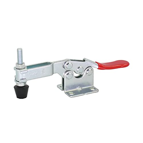 4PCSGH-201-B Hold Down Toggle Clamps Woodworking Latch Antislip Red Hand Tool Holding Capacity Antislip Horizontal Heavy Duty Toggle Clamp 201B 198lbs Quick Release Tool - style: Standard GH-201-B Toggle clamp