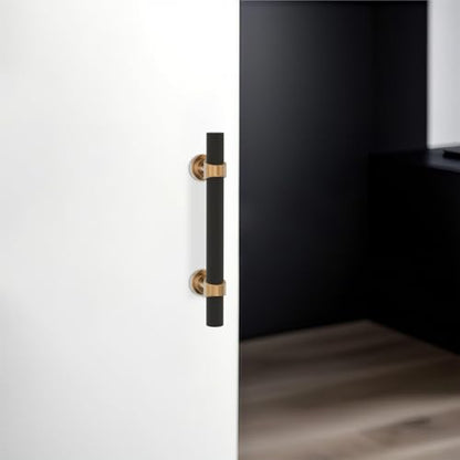 10 Pack 3 Inch Cabinet Pulls knurled Matte Black and Champagne Bronze Kitchen Cabinet Handles Aluminum and Zinc Alloy Drawer Pulls Solid Cabinet Hardware - color: Black and Champagne, size: 3'' Hole Center(76mm)