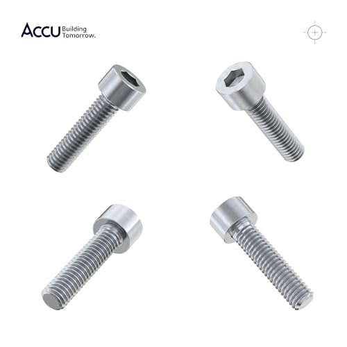 Accu - M5 x 25mm Full Thread Cap Head Screws (DIN 912) - Zinc Plated High Tensile Steel (12.9) (Pack of 20) - color: Zinc Plated High Tensile Steel (12.9), size: M5 x 25mm